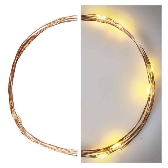 Lampki choinkowe łezki 10 LED 0,9m 2xAA ciepła biel IP20 timer D3AW06 EMOS