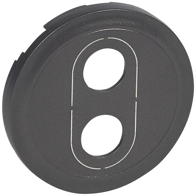 CELIANE - PLAKIETKA DO GNIAZD GŁOŚNIKOWYCH POJEDYNCZYCH BANANOWYCH GRAFITOWA, Legrand