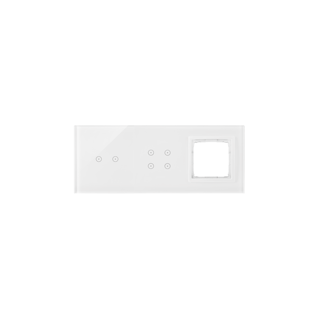 Simon 54 Touch Panel dotykowy S54 Touch 3 moduły 2 pola dotykowe poziome + 4 pola dotykowe + 1 otwór na osprzęt S54 biała perła DSTR3240/70 KONTAKT
