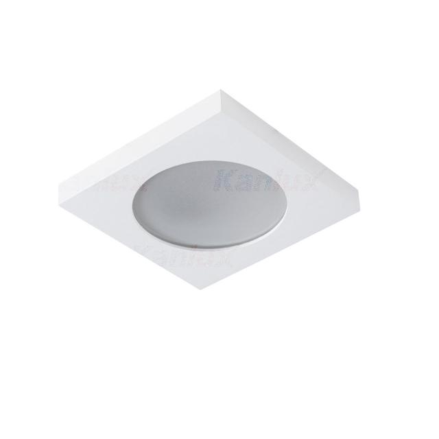 FLINI IP44 DSL-W Oczko sufitowe FLINI IP44 DSL-W kwadratowy stop aluminium kolor biały 1XGx5,3/GU10