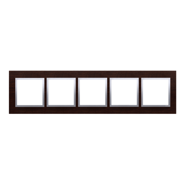 Simon 54 Nature Ramka 5-krotna Nature-Drewno SREBRNE WENGE IP20/IP44* (*IP44-należy zastosować zestaw uszczelek DUN5) DRN5/84 KONTAKT