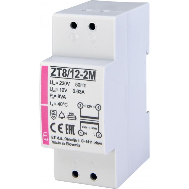 Transformator dzwonkowy 2p 230V/12V ZT 8/12-2M 002411011 ETI