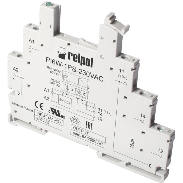 PI6W-1PS-230VAC/DC WEJŚCIE 230 V AC/DC 857150 RELPOL