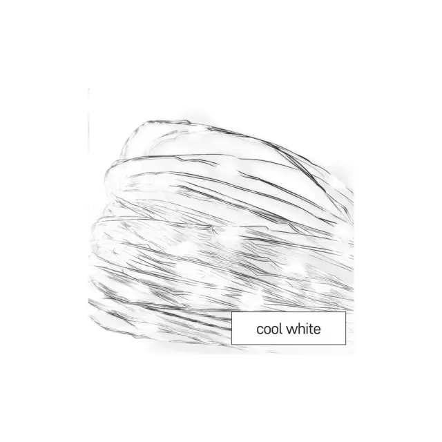 Dekoracje - 20 LED nano łezki 1,9m 2x AA zimna biel, srebrny przewód, IP20 timer