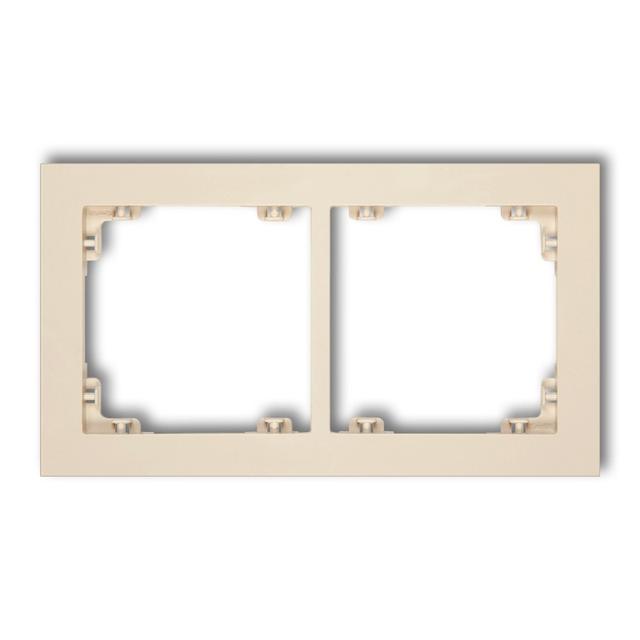 DECO Ramka uniwersalna podwójna z tworzywa beżowa