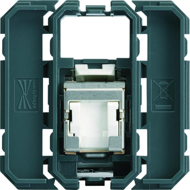 gallery Gniazdo informatyczne RJ45 kat 6A STP, 2M/1M WXF228 HAGER