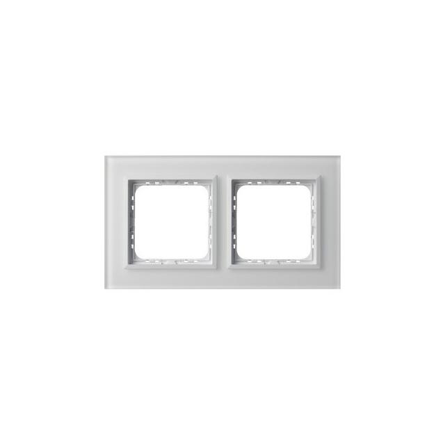 SONATA Ramka podwójna - kolor białe szkło szron