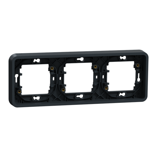 Mureva, podstawa podtynkowa potrójna pozioma, antracyt