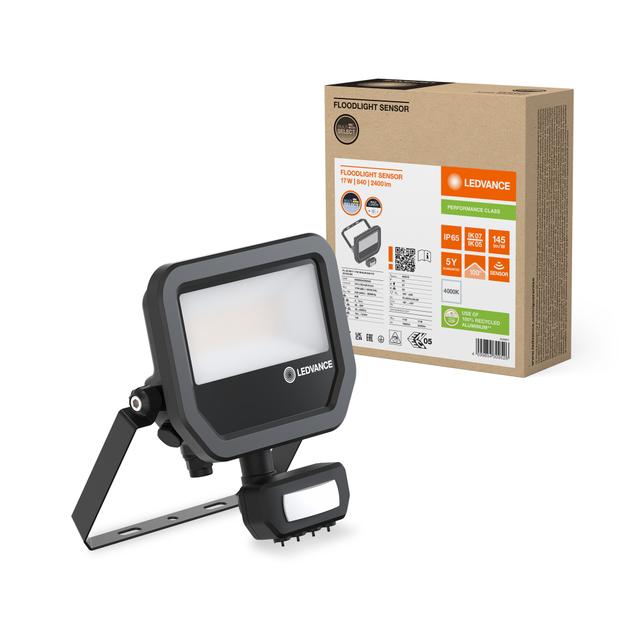 Naświetlacz LED z czujnikiem ruchu FLOODLIGHT 11W17W IP65 4000K 145lm czarny LEDVANCE