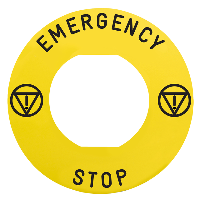 Harmony XB4 Etykieta z oznakowaniem O60 dla przycisków bezpieczeństwa EMERGENCY STOP/logo ISO13850