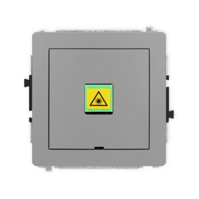 DECO Mechanizm gniazda światłowodowego/optycznego pojedynczego, bez pola opisowego szary mat