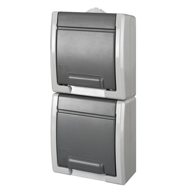 GNT AQUANT 2x2P+Z pion szare IP55