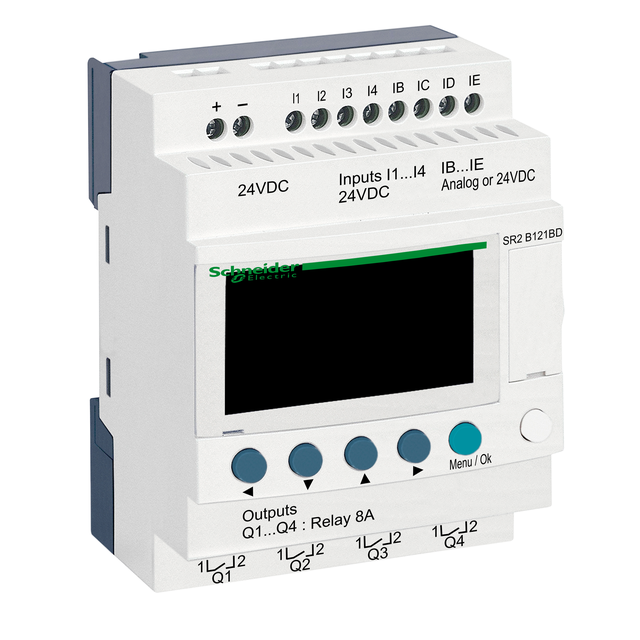 Zelio Logic 8 wejść 4 wyjścia 24VDC SR2B121BD SCHNEIDER