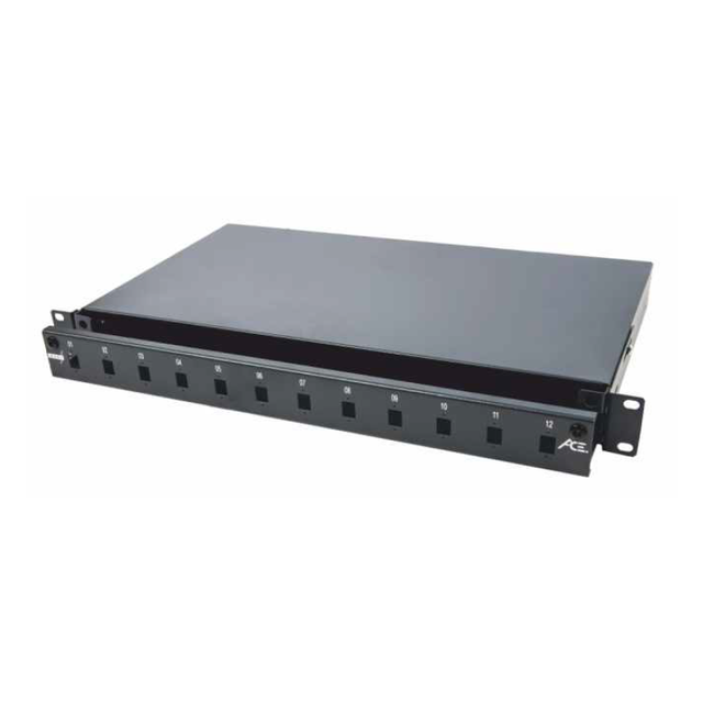 Panel 19'' 1U z frontem 12xSC simplex/LC duplex/E2000, light version