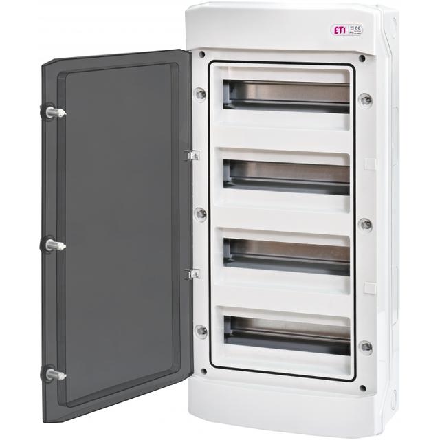 Rozdzielnica natynkowa 4x12 IP65 drzwi transparentne ECH-48PT-s 001100306 ETI