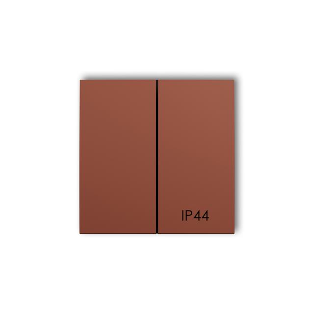 Klawisze podwójne do łączników IP44 ICON, MINI (komplet dwóch sztuk) terakota 63MKLH-2 KARLIK
