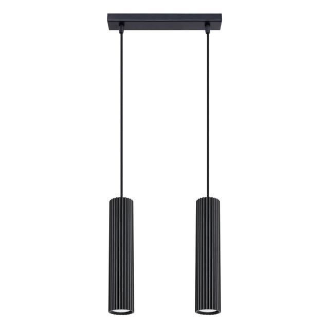 Sollux Lampa wisząca KARBON 2 czarny SL.1574
