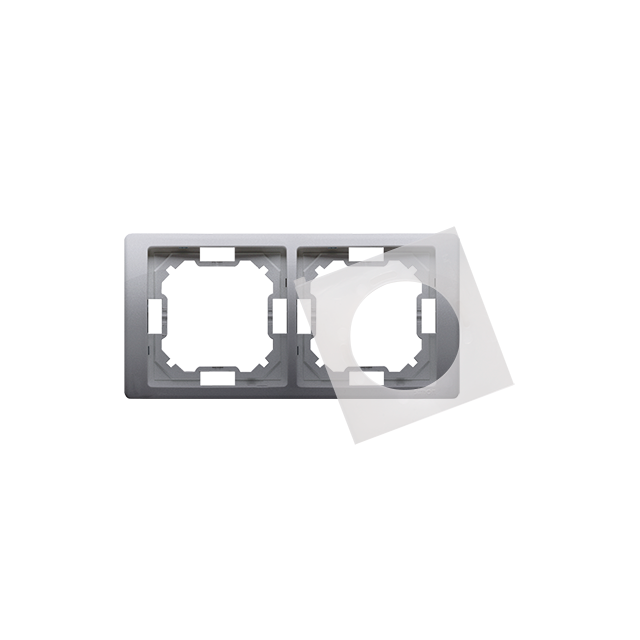 Simon Basic Neos Ramka 2-krotna NEOS do wersji bryzgoszczelnej IP44 z kompletem uszczelek stal inox BMRC2B/21 KONTAKT