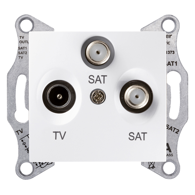 Sedna gniazdo antenowe TV+SAT+SAT końcowe 1dB biały  SDN3502121 Schneider