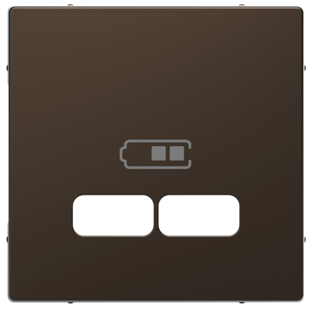 Merten, D-Life, płytka centralna gniazda ładowania USB, mocca metalik