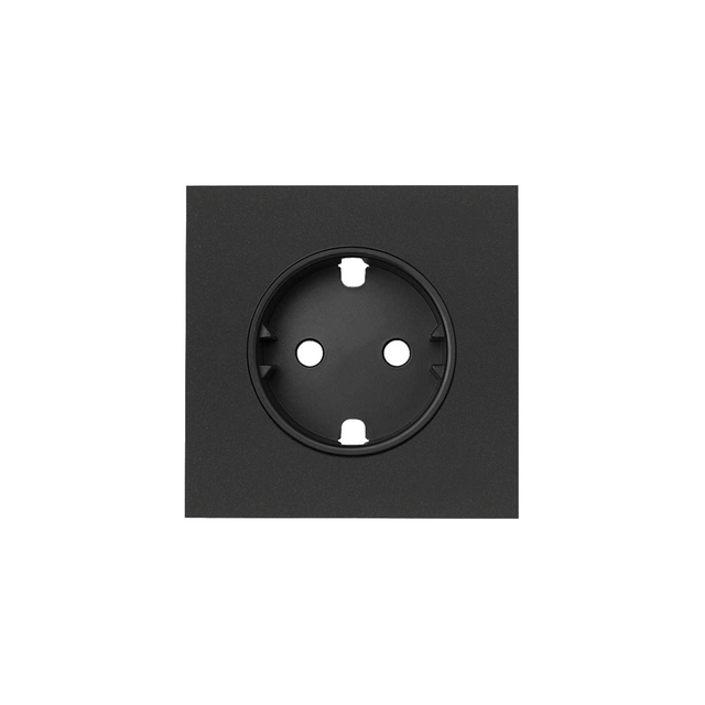 Simon 100 Pokrywa do gniazda schuko czarny mat
