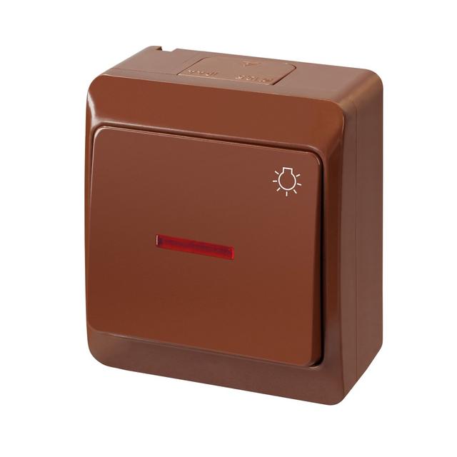 ŁNT HERMES "światło" podśw IP44 brąz