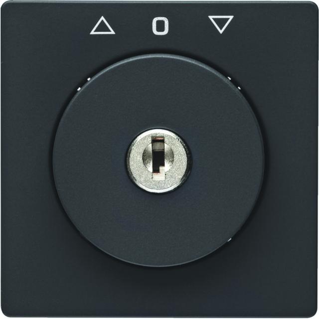 Q.x Płytka czołowa z kluczem do łącznika żaluzjowego na klucz antracyt, aksamit