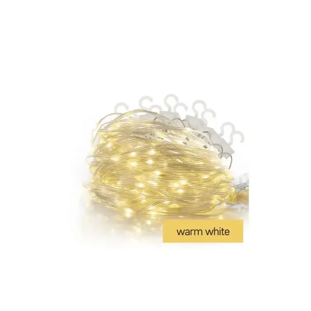 Dekoracje - 180 LED nano kurtyna 1,7x1,5m ciepła biel, 8 programów, IP44