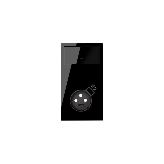 Simon 100 W100-10020232x-138 Panel 2-krotny pion: klawisz+gniazdo z zintegrowaną łado