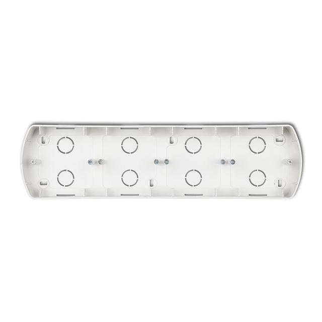 TREND Puszka montażowa pozioma poczwórna grafitowa