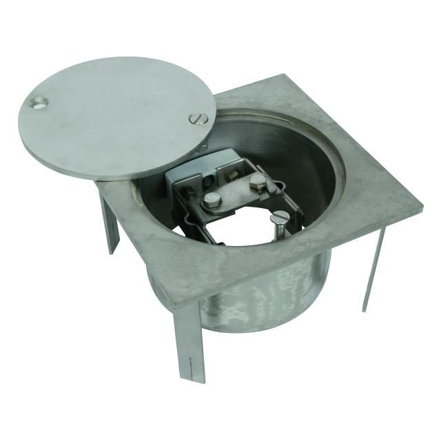 Studzienka probiercza UF 200x200x100 mm z zaciskiem NIRO, stal nierdzewna NIRO