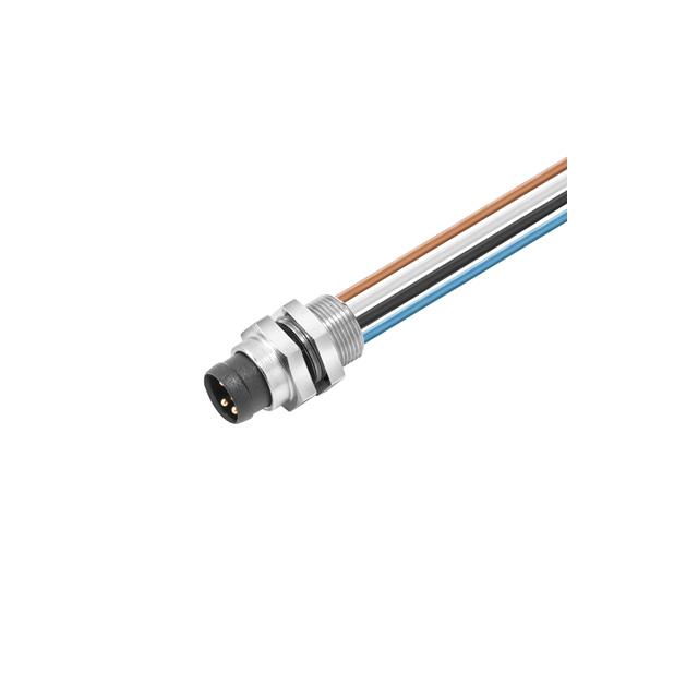 SAIE-M8R-4-0.5U-FP-M8 Złącze okrągłe, do wbudowania (z kablem), nr katalogowy 1861290000
