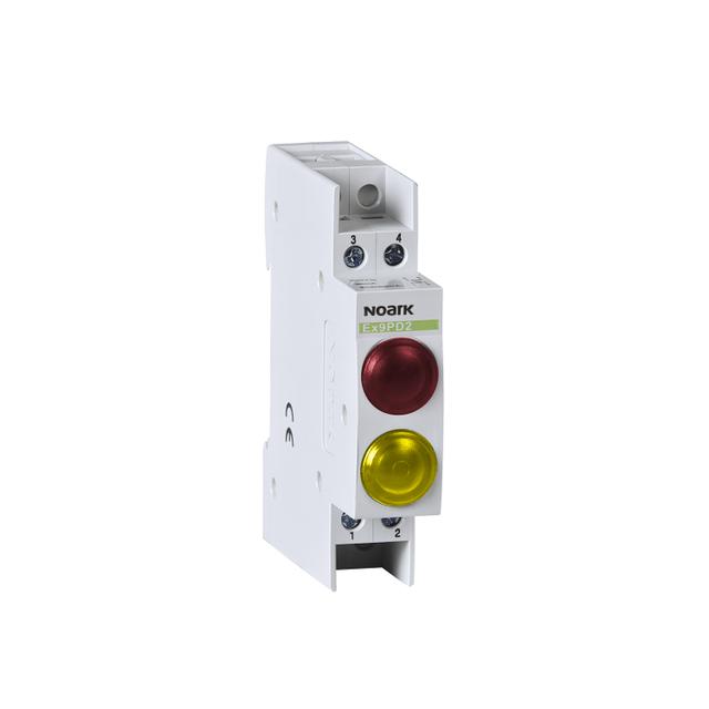 Ex9PD2ry 12V AC/DC Lampka sygnalizacyjna 12V AC/DC 1 czerwony 1 żółta LED 102485 NOARK