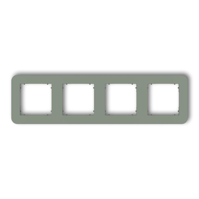 MINI Ramka uniwersalna poczwórna zaokrąglona z tworzywa szałwiowy