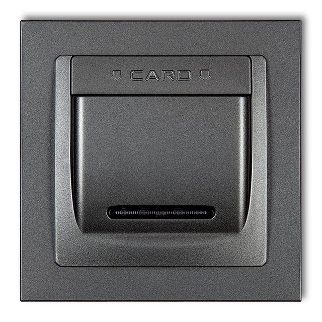 DECO Łącznik hotelowy z ramką uniwersalną pojedynczą z tworzywa DECO grafitowy