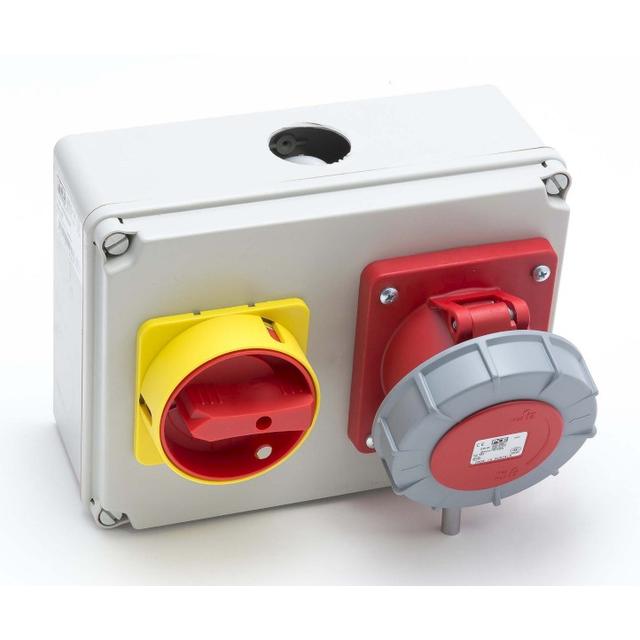 ROZDZIELNICA STACJONARNA Z ROZŁĄCZNIKIEM TYPU „MŁAWA”  Wejście M40 - wyjście 63/5 R.0-1 63A 3P IP67