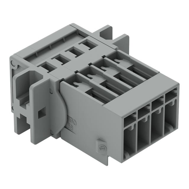 X-COM wtyk 4-biegunowy szary raster 5 mm /50szt./ WAGO