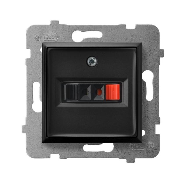 ARIA Gniazdo głośnikowe pojedyncze - kolor czarny metalik GG-1U/m/33