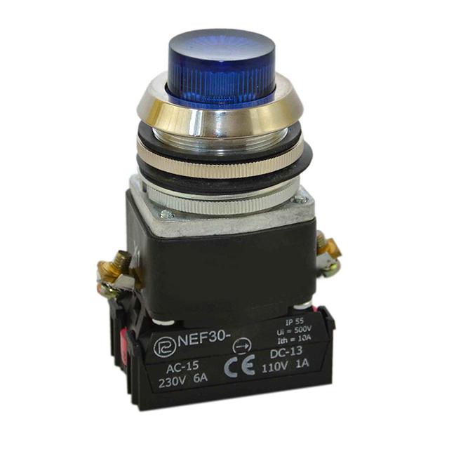 Przycisk NEF30-WLD Y/24V-230V niebieski