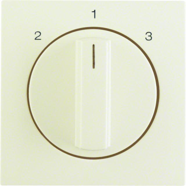 B.Kwadrat Płytka czołowa z pokrętłem do łącznika 3-poz. bez pozycji  0  krem poł