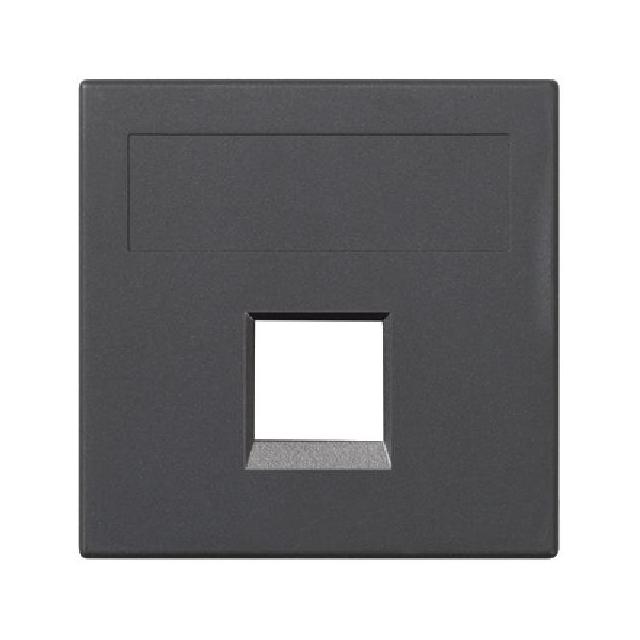 Simon Connect Płytka S500 1x RJ bez osłon INFRA+ szary grafit
