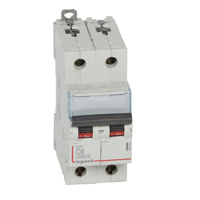 Wyłącznik Nadprądowy S 302 2P C6A 6kA DX3 407796 LEGRAND