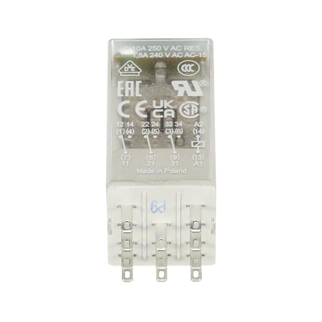 Przekaźnik CR-M230AC3L, A1-A2=230V AC, 3 styki c/o 250V/10A, LED 1SVR405612R3100 ABB