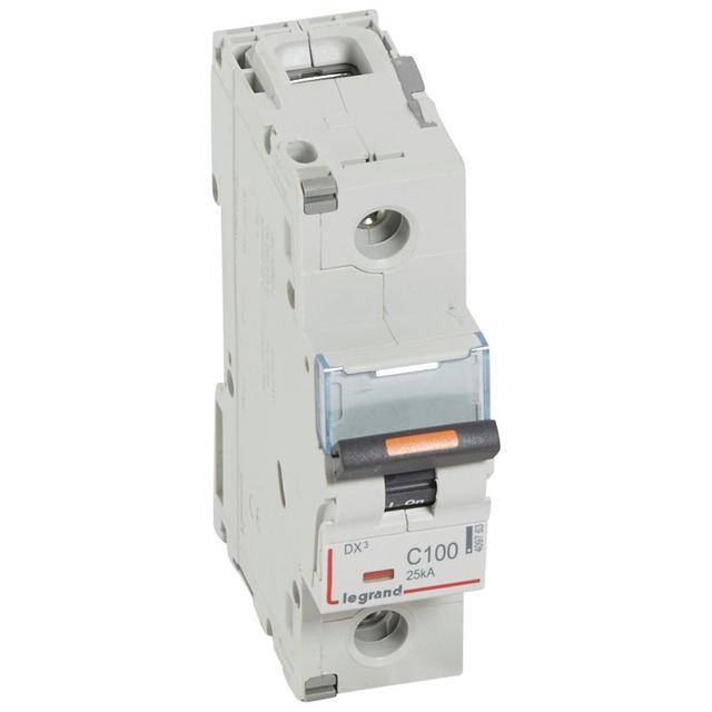 Wyłącznik Nadprądowy S321 C100 1P 100A 25Ka DX3 409763 LEGRAND