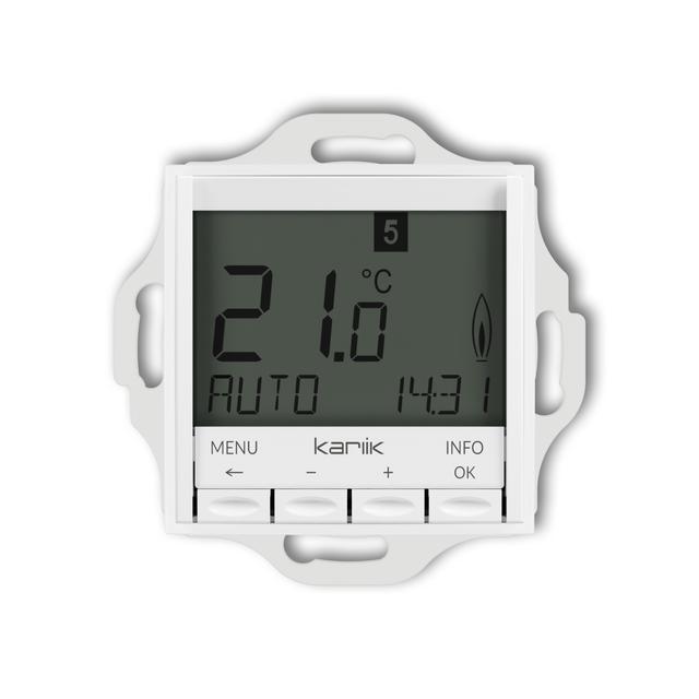 ICON Elektroniczny tygodniowy regulator temperatury (podświetlenie białe), biały IRT-3.1 KARLIK
