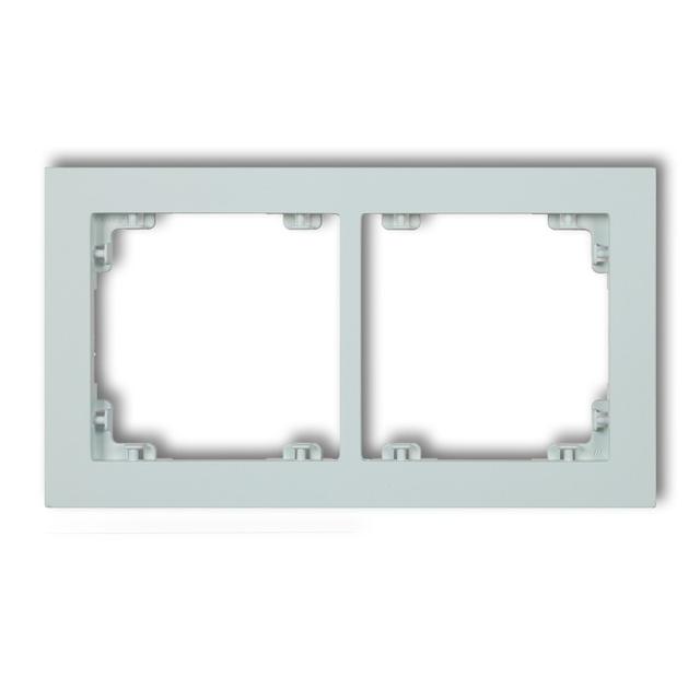 DECO Ramka uniwerstalna podwójna z tworzywa DECO Pastel Matt lodowy błękit
