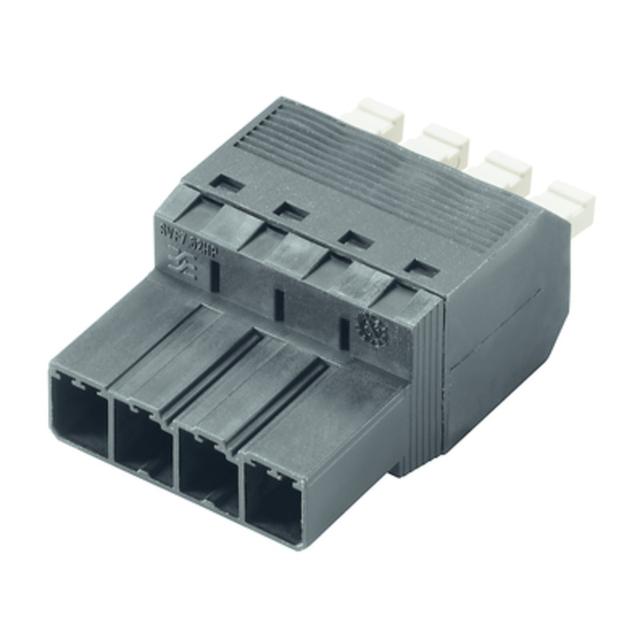 SVFL 7.62HP/04/180G SN BK BX Wtyk PCB (złącze wiązki), 7.62 mm, Liczba biegunów: 4, PUSH IN z aktuatorem /36szt./ 1547550000 WEIDMÜLLER