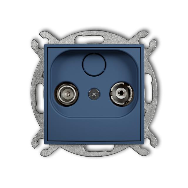 ICON Gniazdo abonenckie RTV przelotowe 15dB navy blue 64IG15P KARLIK
