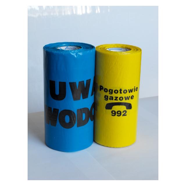 Taśma oznaczeniowa 252 z nadrukiem  niebieska szerokość 20 cm