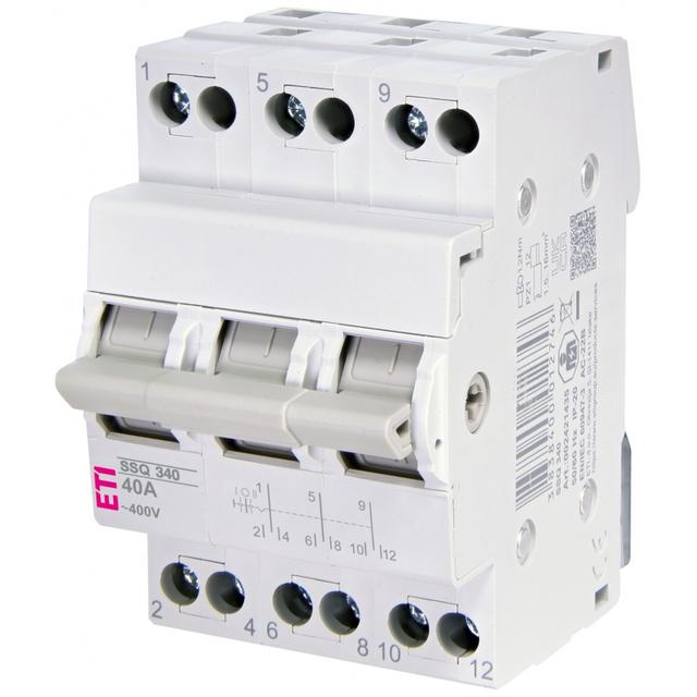 Przełącznik trójpołożeniowy modułowy 40A 3P SSQ 340 002421435 ETI
